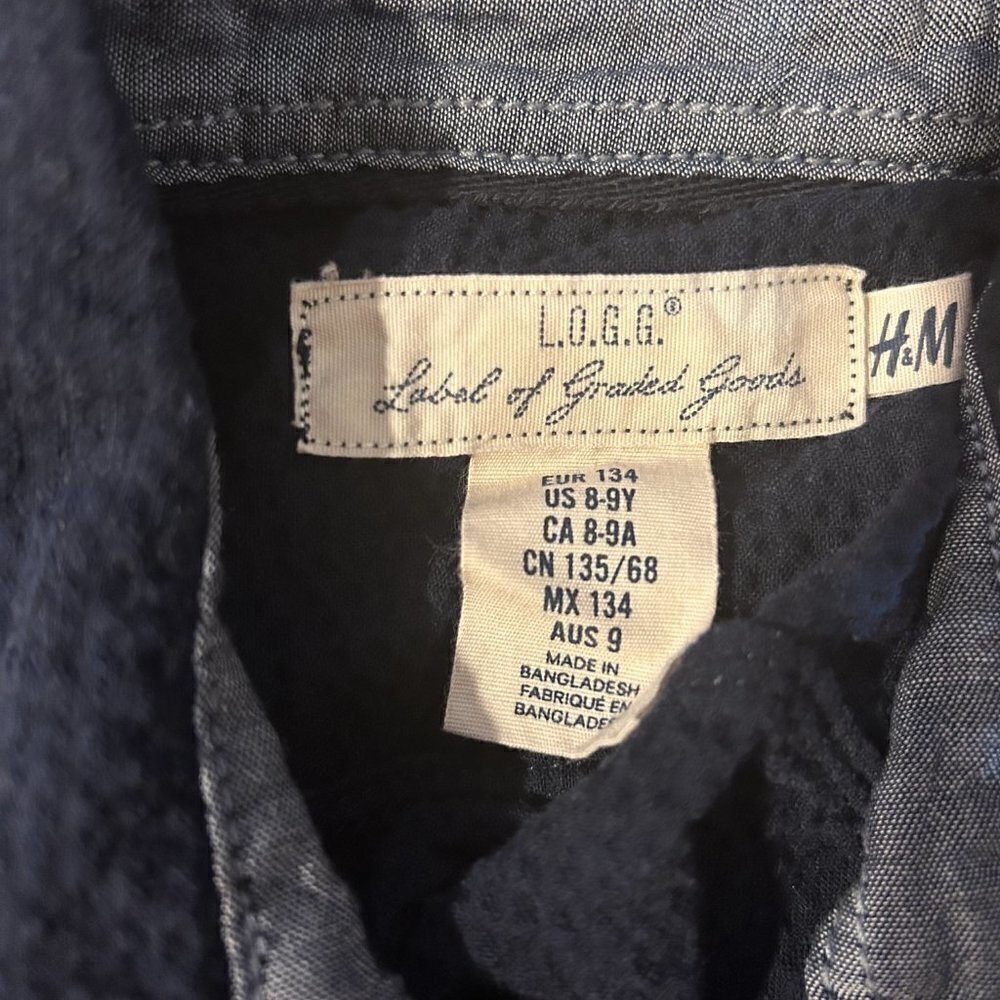 H&m Blue Boys Polo Size 8-9 years, 3 for $15 Kids Bundle - Picture 6 of 7